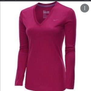 Pink Nike Long Sleeve Shirt